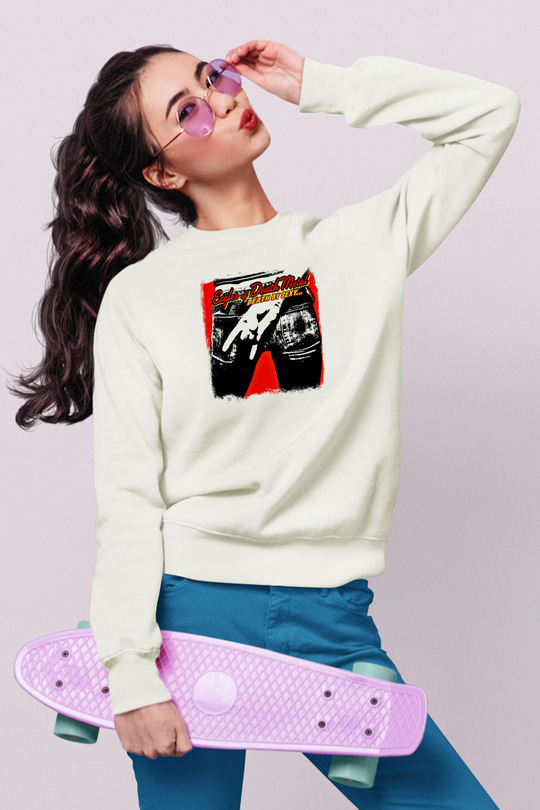 Eagles of Death Metal Baskılı Unisex Beyaz Sweatshirt
