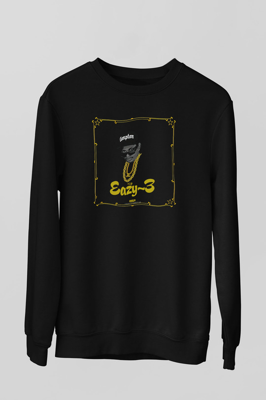 Eazy-E Siyah Unisex Sweatshirt