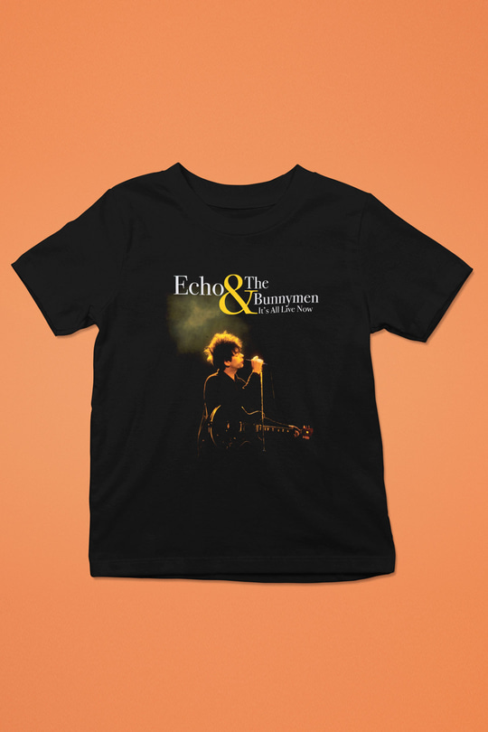 Echo and the Bunnymen Baskılı Siyah Unisex Çocuk Tişört