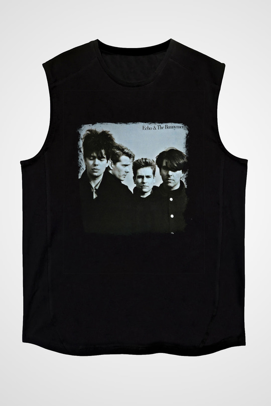 Echo and The Bunnymen Baskılı Unisex Siyah Kolsuz Tişört