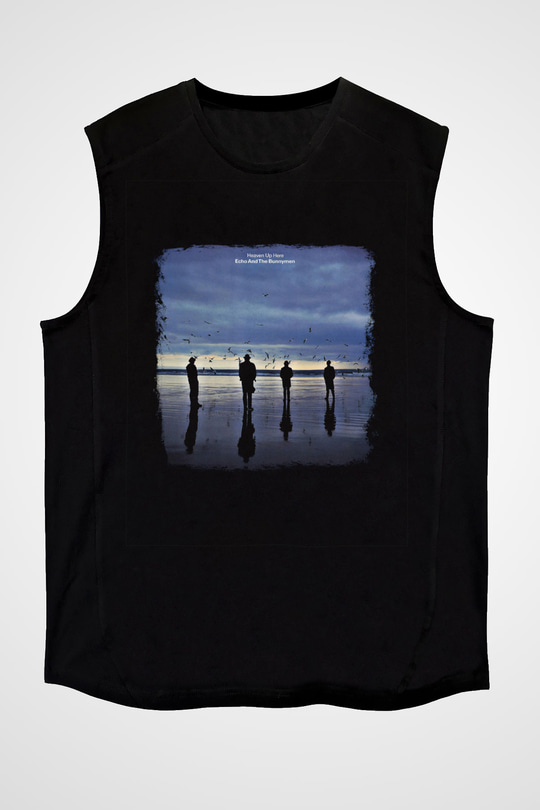Echo and The Bunnymen Baskılı Unisex Siyah Kolsuz Tişört