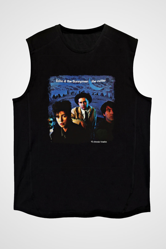 Echo and The Bunnymen Baskılı Unisex Siyah Kolsuz Tişört