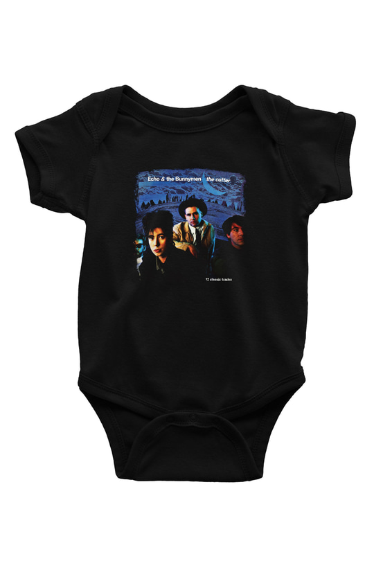 Echo and The Bunnymen Baskılı Unisex Siyah Bebek Body - Zıbın