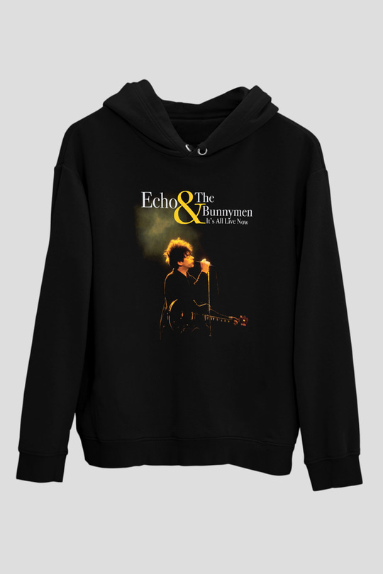 Echo and the Bunnymen Siyah Unisex Hoodie