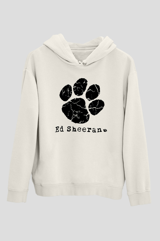 Ed Sheeran Beyaz Unisex Kapşonlu Sweatshirt