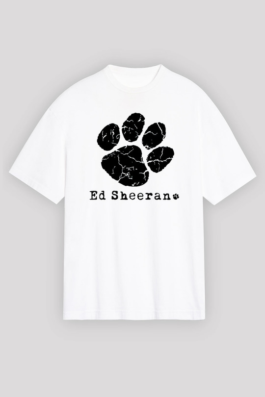 Ed Sheeran Beyaz Unisex Oversize Tişört T-Shirt