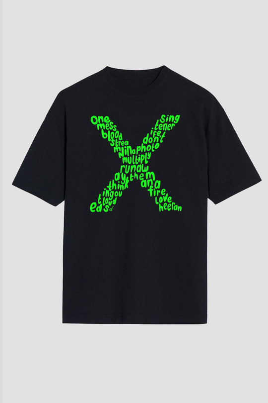 Ed Sheeran Siyah Unisex Oversize Tişört T-Shirt