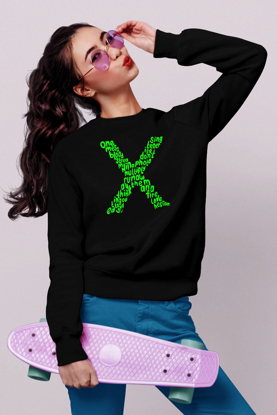 Ed Sheeran Siyah Unisex Sweatshirt