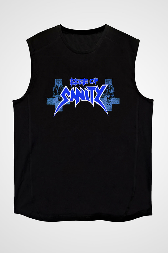 Edge of Sanity Siyah Unisex Kolsuz Tişört