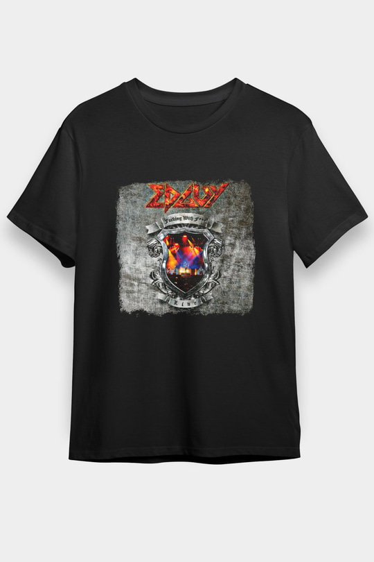 Edguy Baskılı Unisex Siyah Tişört