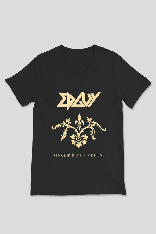 Edguy Siyah Unisex V Yaka Tişört