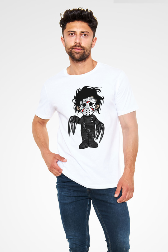 Edward Baskılı Unisex Beyaz Tişört