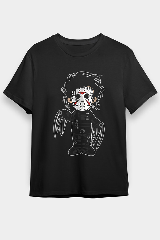 Edward Baskılı Unisex Siyah Tişört