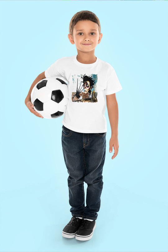 Edward Scissorhands Baskılı Beyaz Unisex Çocuk Tişört
