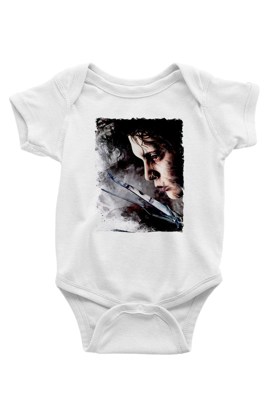 Edward Scissorhands Beyaz Bebek Body - Zıbın