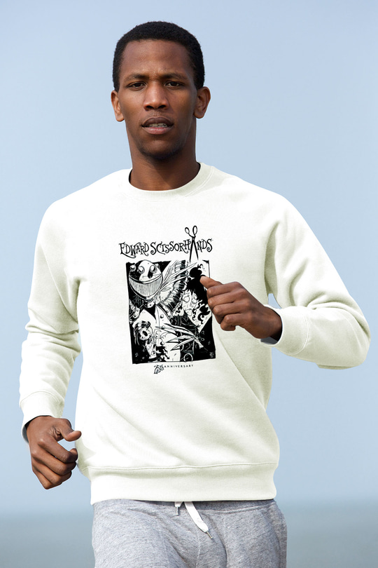 Edward Scissorhands Beyaz Unisex  Sweatshirt