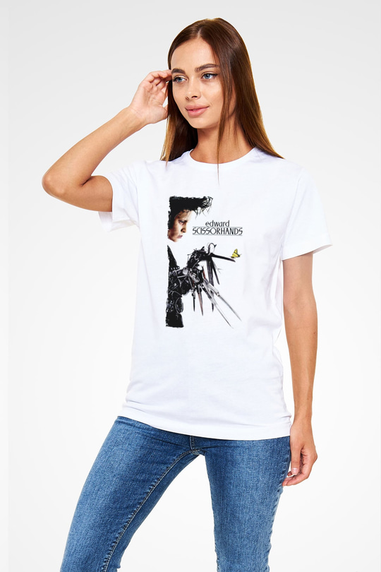Edward Scissorhands Beyaz Unisex Tişört