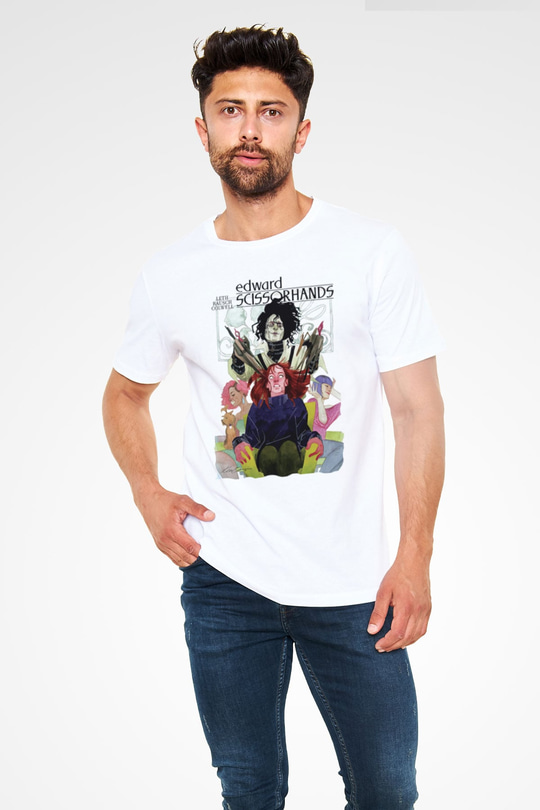 Edward Scissorhands Beyaz Unisex Tişört