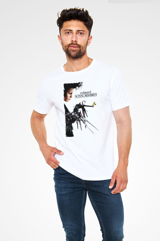 Edward Scissorhands Beyaz Unisex Tişört
