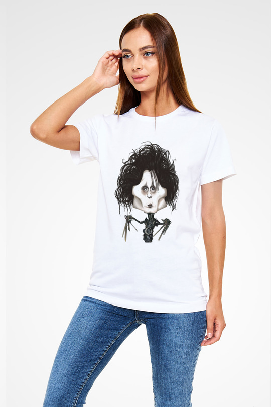 Edward Scissorhands Beyaz Unisex Tişört
