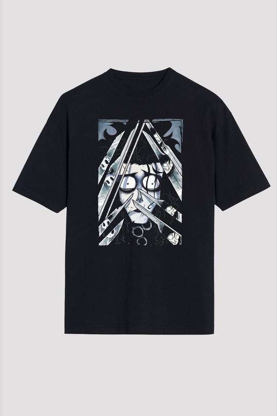 Edward Scissorhands Siyah Oversize Tişört