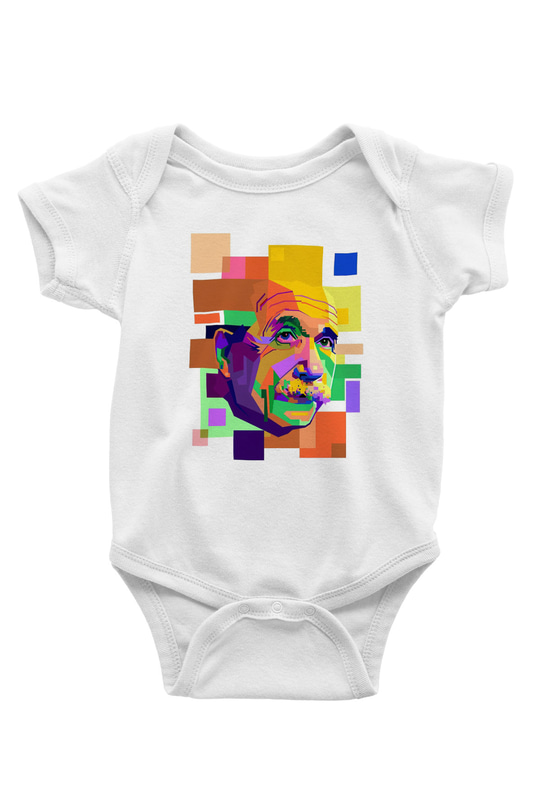 Einstein Beyaz Bebek Body - Zıbın