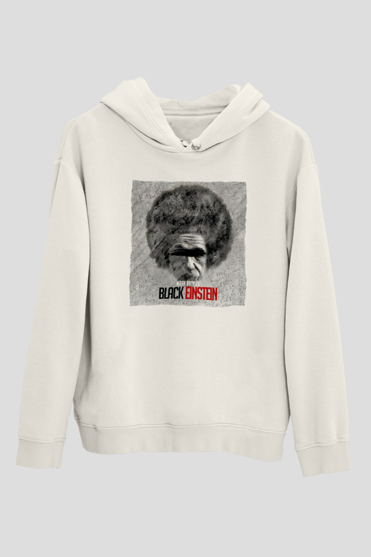 Einstein Beyaz Unisex Kapüşonlu Sweatshirt