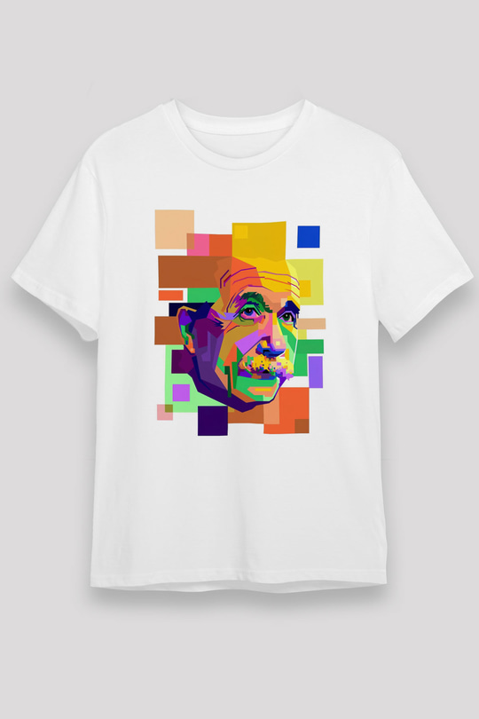 Einstein Beyaz Unisex Tişört T-Shirt - TişörtFabrikası