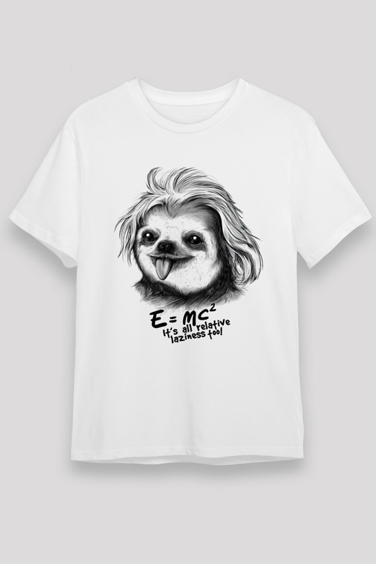 Einstein Beyaz Unisex Tişört T-Shirt - TişörtFabrikası