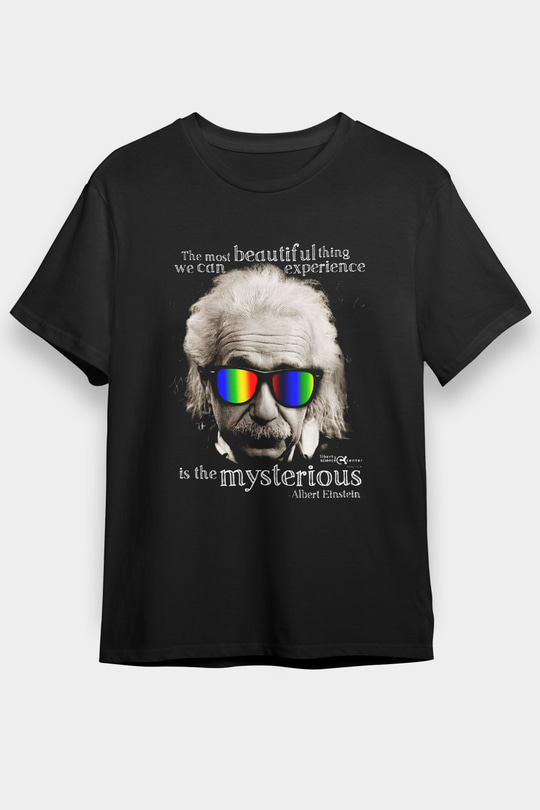 Einstein Siyah Unisex Tişört T-Shirt - TişörtFabrikası