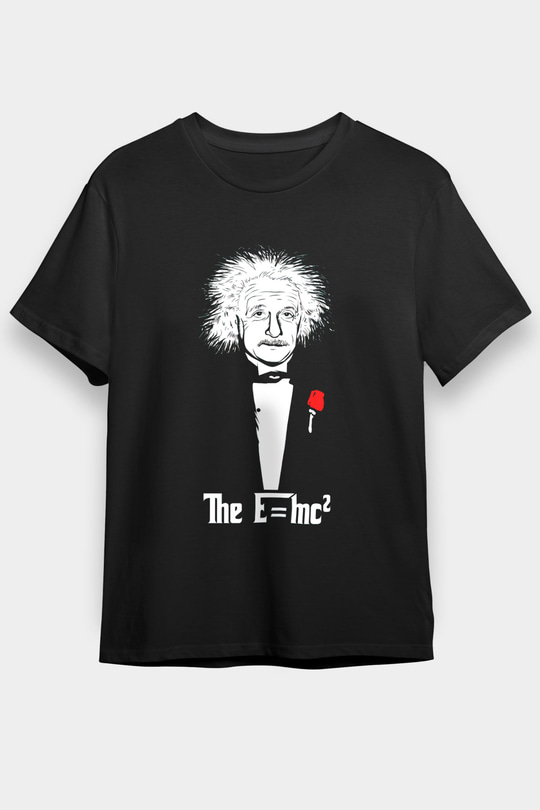 Einstein Siyah Unisex Tişört T-Shirt - TişörtFabrikası