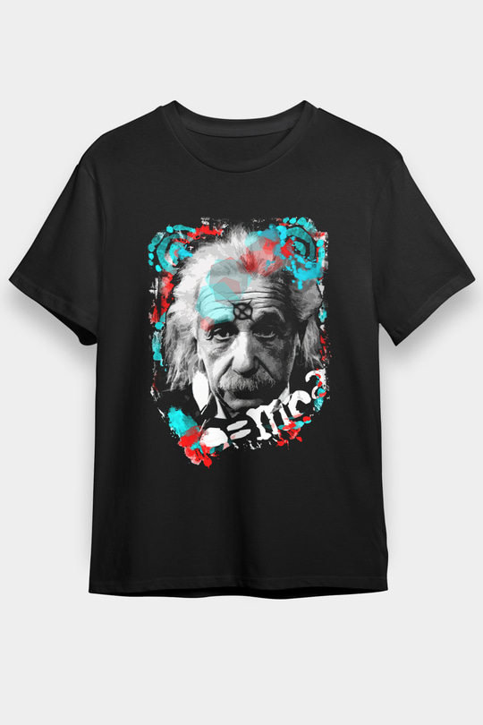 Einstein Siyah Unisex Tişört T-Shirt - TişörtFabrikası