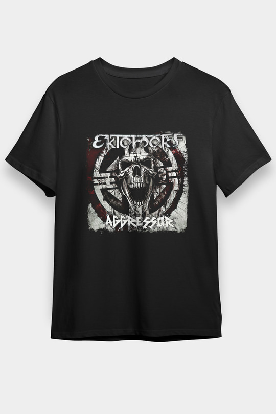 Ektomorf Baskılı Unisex Siyah Tişört