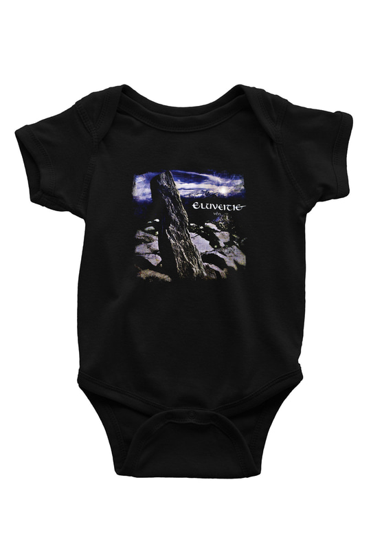 Eluveitie Baskılı Unisex Siyah Bebek Body - Zıbın