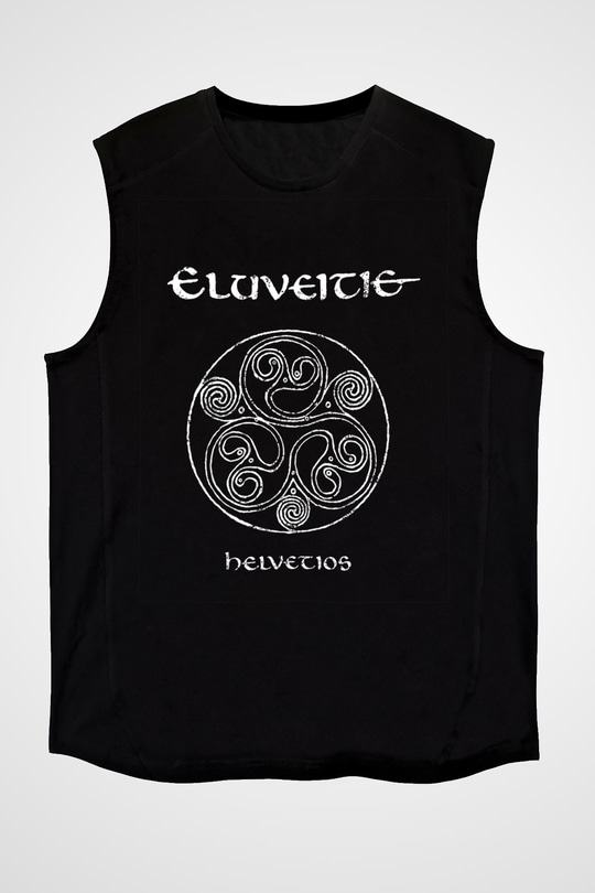 Eluveitie Baskılı Unisex Siyah Kolsuz Tişört