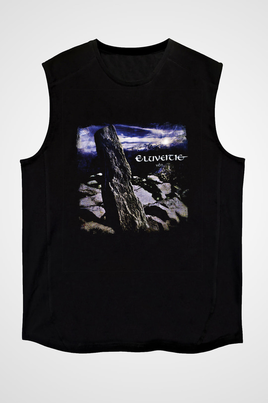 Eluveitie Baskılı Unisex Siyah Kolsuz Tişört