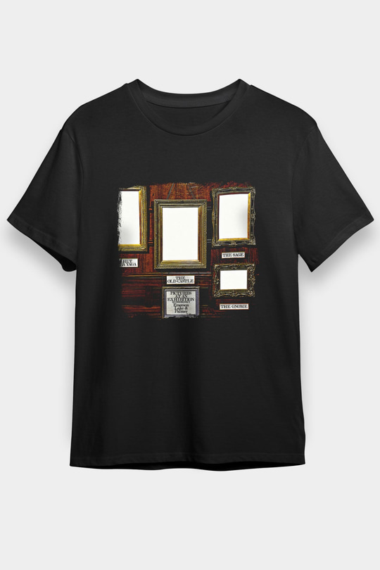 Emerson,Lake and Palmer Baskılı Unisex Siyah Tişört
