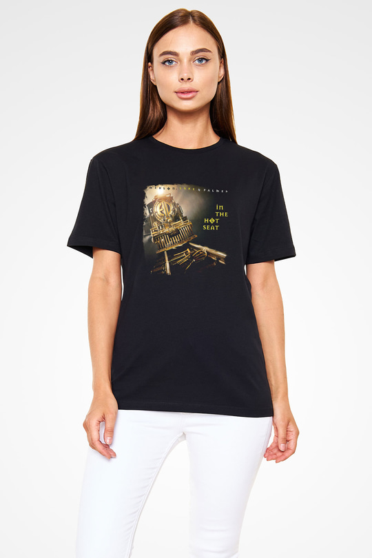 Emerson,Lake and Palmer Baskılı Unisex Siyah Tişört
