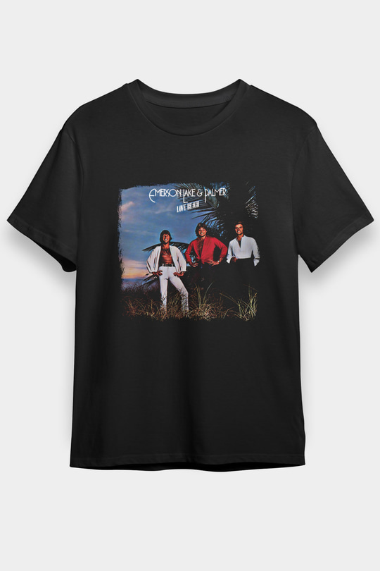 Emerson,Lake and Palmer Baskılı Unisex Siyah Tişört