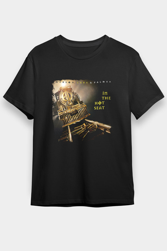 Emerson,Lake and Palmer Baskılı Unisex Siyah Tişört
