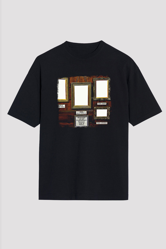 Emerson,Lake and Palmer Baskılı Unisex Siyah Oversize Tişört