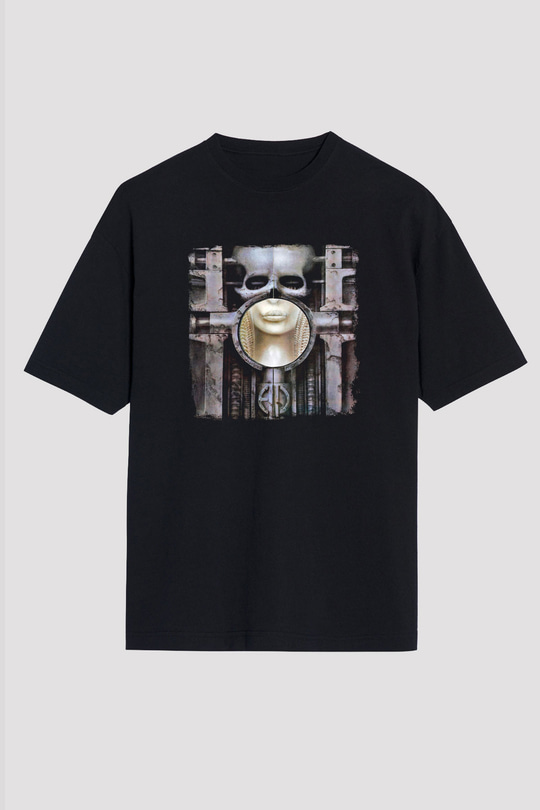 Emerson,Lake and Palmer Baskılı Unisex Siyah Oversize Tişört