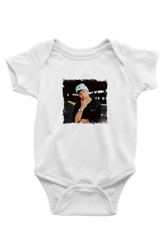 Eminem Baskılı Unisex Beyaz Bebek Body - Zıbın