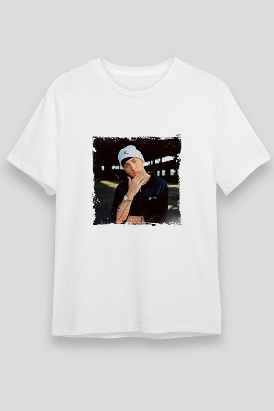 Eminem Baskılı Unisex Beyaz Tişört