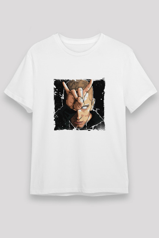 Eminem Baskılı Unisex Beyaz Tişört