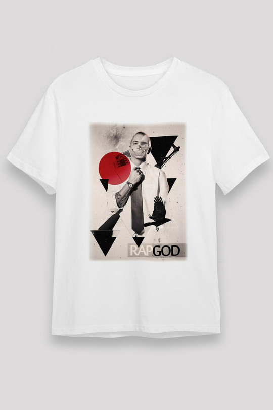 Eminem Beyaz Unisex Tişört T-Shirt - TişörtFabrikası