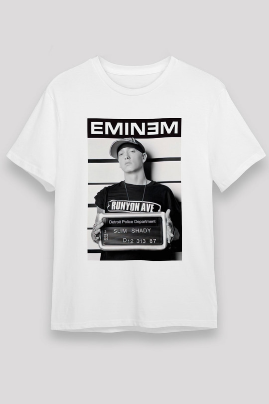 Eminem Beyaz Unisex Tişört T-Shirt - TişörtFabrikası