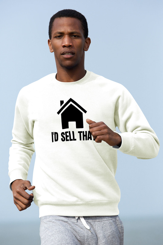 Emlakçı Beyaz Unisex Sweatshirt