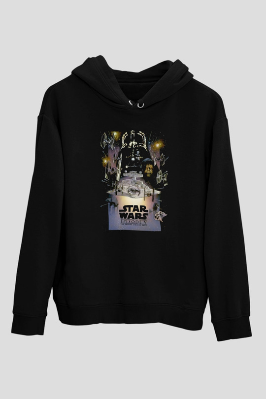 Empire Strikes Back Siyah Unisex Hoodie