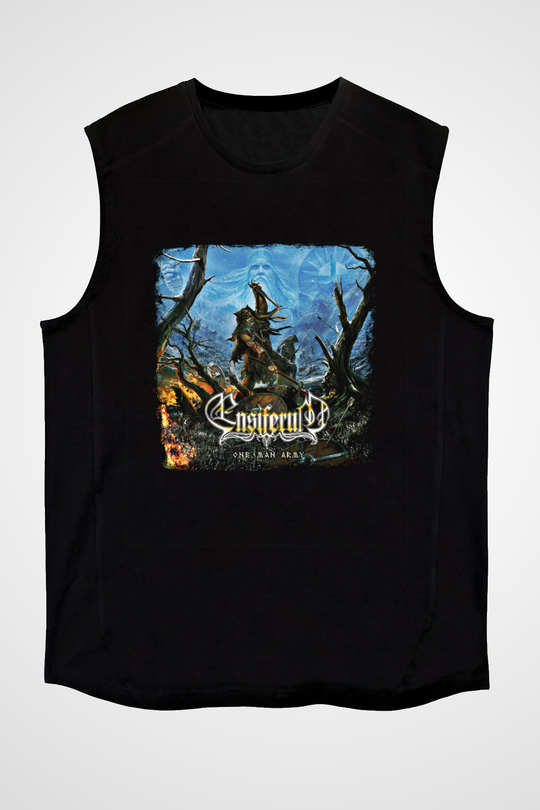Ensiferum Baskılı Unisex Siyah Kolsuz Tişört